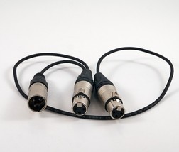 Neutrik Splitter/Microphone Cable 2 Female Ends 1 Male End 3 Pin 26 in - £11.74 GBP