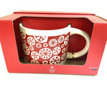 12oz. Red Snowflake Coffee Mug Stoneware 2012 In Gift box - $10.42