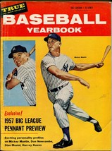 True Baseball Yearbook 1957-Fawcett-Mickey Mantle-info-pix-MLB-VG - $65.18
