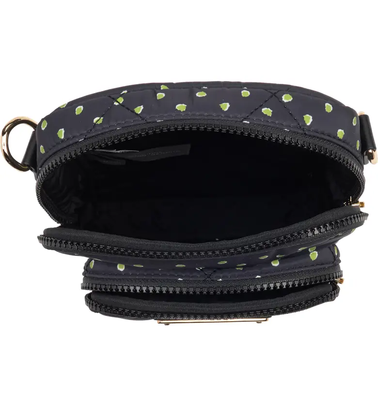 Marc Jacobs Zip N/S Quilted Nylon Pouch Phone Crossbody ~NWT~ Peridot Dots Item image 2