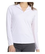 NWT X by GOTTEX SOLID WHITE Golf Tennis Long Sleeve Mock Shirt M L &amp; XL - $54.68 CAD