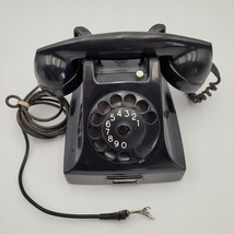 Vintage Bakelite Black Ericsson Ruen PTT Rotary Desk Phone Holland Teste... - £54.49 GBP