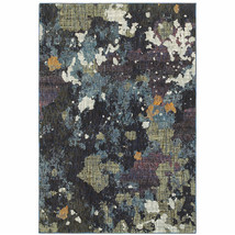 10' X 13' Blue and Green Abstract Power Loom Area Rug - $2,450.76 CAD