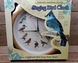 National Audubon Society Singing Bird Clock Wood Grain Quartz - £35.19 GBP