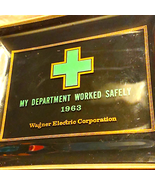 1963 department work safely award plate from Wagner electric corporation - £29.81 GBP