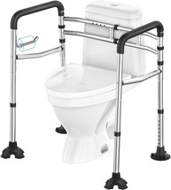 Upgraded Heavy-Duty Stainless Steel Toilet Safety Rail: 380 Lbs Toilet F... - $1,154.93 MXN