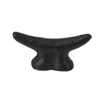 Set of 5 Matte Black Cast Iron Boat Cleat Drawer Pulls: 2.5 Inches Long - $31.11