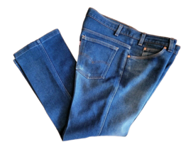 Vtg Levis 517-2017 Jeans Bootcut Blue Denim Tag 38x30 Fits 36x28 Red Tab USA - £26.08 GBP