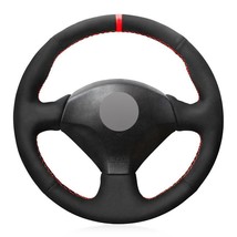 Black Suede Marker Diy Hand-stitched Car Steering Wheel Cover For Honda ... - £33.57 GBP