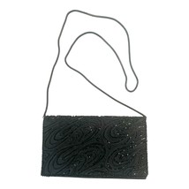 Vintage André Cellini Beaded Evening Bag – Black Clutch Shoulder Purse –... - $601.99 MXN