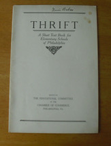 Vintage 1917 Booklet Thrift Short Text Book for Elementary Schools Phila... - £14.70 GBP