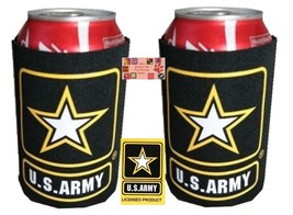US ARMY STAR USA CAN Bottle KOOZIE COOLER Wrap Insulator Sleeve Jacket H... - £6.31 GBP+