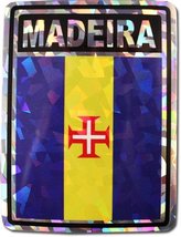 K&#39;s Novelties Madeira Country Flag Reflective Decal Bumper Sticker - $3.45