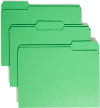 Colored File Folder, 1/3-Cut Tab, Letter Size, Green, 100 per Box (12143) - £41.52 GBP