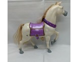 Disney Rapunzel Maximus Toy Horse Mattel 2009 10&quot; Head Moves Purple Sadd... - £14.01 GBP