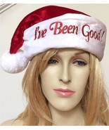 Christmas Santa Claus Hat Cap I&#39;VE BEEN GOOD Medium Xmas  Monogram Unise... - £12.92 GBP