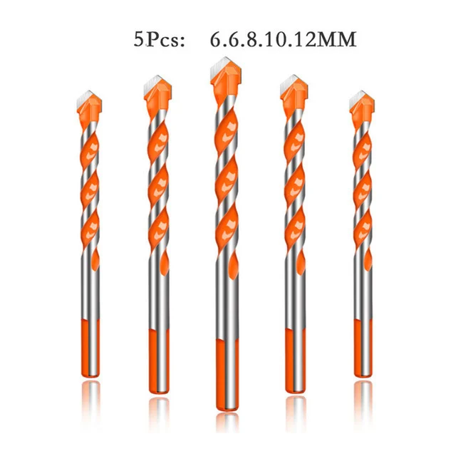 6 Pcs Ultimate Brill Bits Multi-Material Triangle Drill Bit  Set for Tile Concre - £181.87 GBP