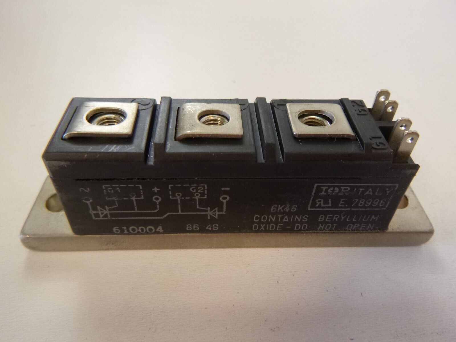 IOR Italy 610004 86 49 6K46 Rectifier Module - No Wire Connector Screws - $17.44