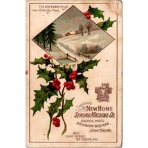 New Home Sewing Machine Trade Card Antique Advertising Old Battles Place... - $11.65