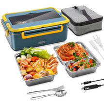 Electric Lunch Box 80W Food Heater for Work, 12/24/110-220V Portable Food Warmer - £93.83 GBP