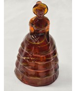 Vintage SUMMIT ART GLASS 5&quot; MELANIE SOUTHERN BELLE - Coffee Slag - NO CL... - $28.36 CAD