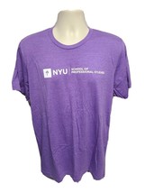 NYU New York University School of Professional Studies Adult Large Purple TShirt - £11.89 GBP