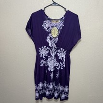 Second Skin NYC PURPLE multi color dress size 2X NEW - £54.98 GBP