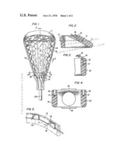 Lacrosse Stick Patent Print - White - £5.97 GBP+