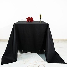 90X90&quot;&quot; Black Square Cotton Tablecloth High Quality Catering Home Dinner Linens  - £41.23 GBP