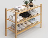 3-Tier Shoe Rack For Closet, Stackable Shoes Organizer Free Standing She... - £39.25 GBP
