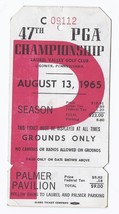 1965 PGA Championship Full Unused Ticket 2nd Tournament Round August 13th Rare - £387.81 GBP