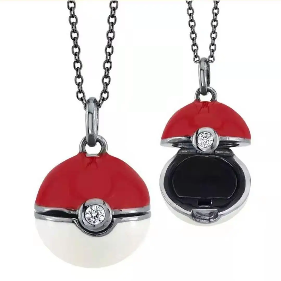 Pokemon kawaii elf ball anime figure cartoon necklace jewelry accessories - £11.34 GBP
