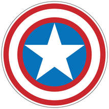 Captain America Shield Vinyl Decal 6 inches wide - £7.87 GBP+