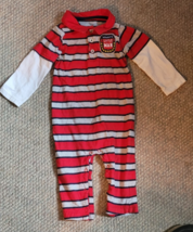 Toddler&#39;s Carter&#39;s Size 18 One Piece Long Sleeve Strip Leg Snap Collar Cute - $12.30 CAD
