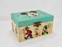 Vintage Disney Mickey Mouse Musical Jewelry Box - Works! - £21.99 GBP