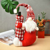 Christmas Faceless Doll Wine Bottle Cover Santa Claus Dining Table Standing Doll - £6.31 GBP