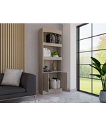 Modern Denver Bookcase: Metal Hardware, Light Gray Finish, Stylish Design - €221,55 EUR