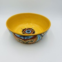 España La Barca Lifestyle Bowl Colorful Hand-Painted Ceramic Tabletop Large - £87.41 GBP