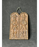 Vintage Deco Wax Relief Wall Hanging Pair of Snake Hypnotists Austria 1950” - $24.20
