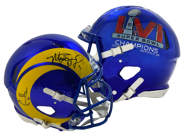 Matthew Stafford / Cooper Kupp Autographed Champs Logo Authentic Helmet Fanatics - £718.04 GBP