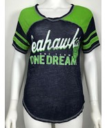 Seattle Seahawks Juniors Tshirt M Burnout Semi Sheer NFL Graphic Tee Foo... - £10.00 GBP