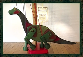 Animated Brontosaurus - A Marionette Wooden Action Toy - $51.00