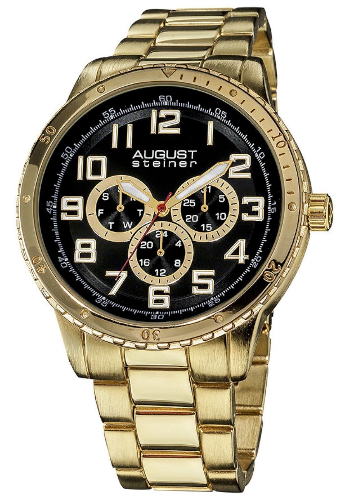 NEW August Steiner AS8060YG Mens Gold Alloy and 16 similar items