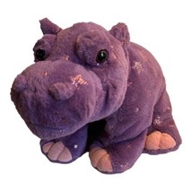 Wild Republic Hippopotamus Hippo Plush Purple Glitter Stuffed Animal 14 Inch - £14.86 GBP