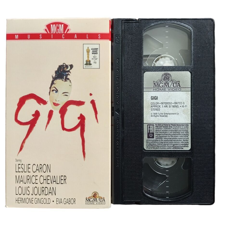 Gigi (VHS, 1958/1993, COLOR) Maurice Chevalier, Leslie Caron, Eva Gabor - $6.78