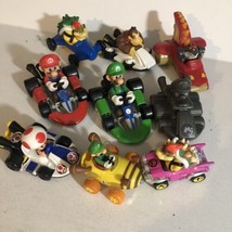Super Mario Brothers And Donkey Kong Figures In Vehicles Lot Of 9 T3 - £11.60 GBP