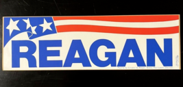 Vintage 1980&#39;S Ronald Reagan Presidential Campaign Bumper Sticker Unused - $13.99