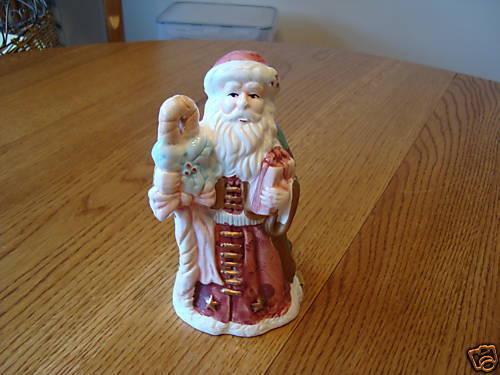 Christmas figurine Santa bell collectible figure - $2.05