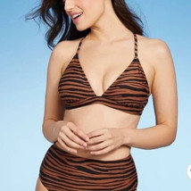 Women&#39;s Cross Back Tri Bikini Top - Kona Sol Black/ brown Size L (12-14) - $13.83 CAD