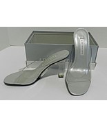 Vintage &#39;ann marino&#39; Clear Vinyl PVC Open-toe Mule, 3-3/4&quot; Heel, 6-1/2M-... - $90.00